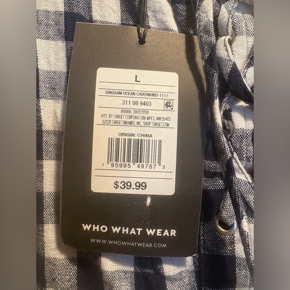 NWT Who What Wear Blue Gingham Dress READY TO SHIP - Picture 5 of 8